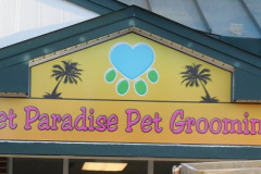 Pet Paradise Pet Grooming Building Wall Sign, Sunderland, Calvert County Maryland